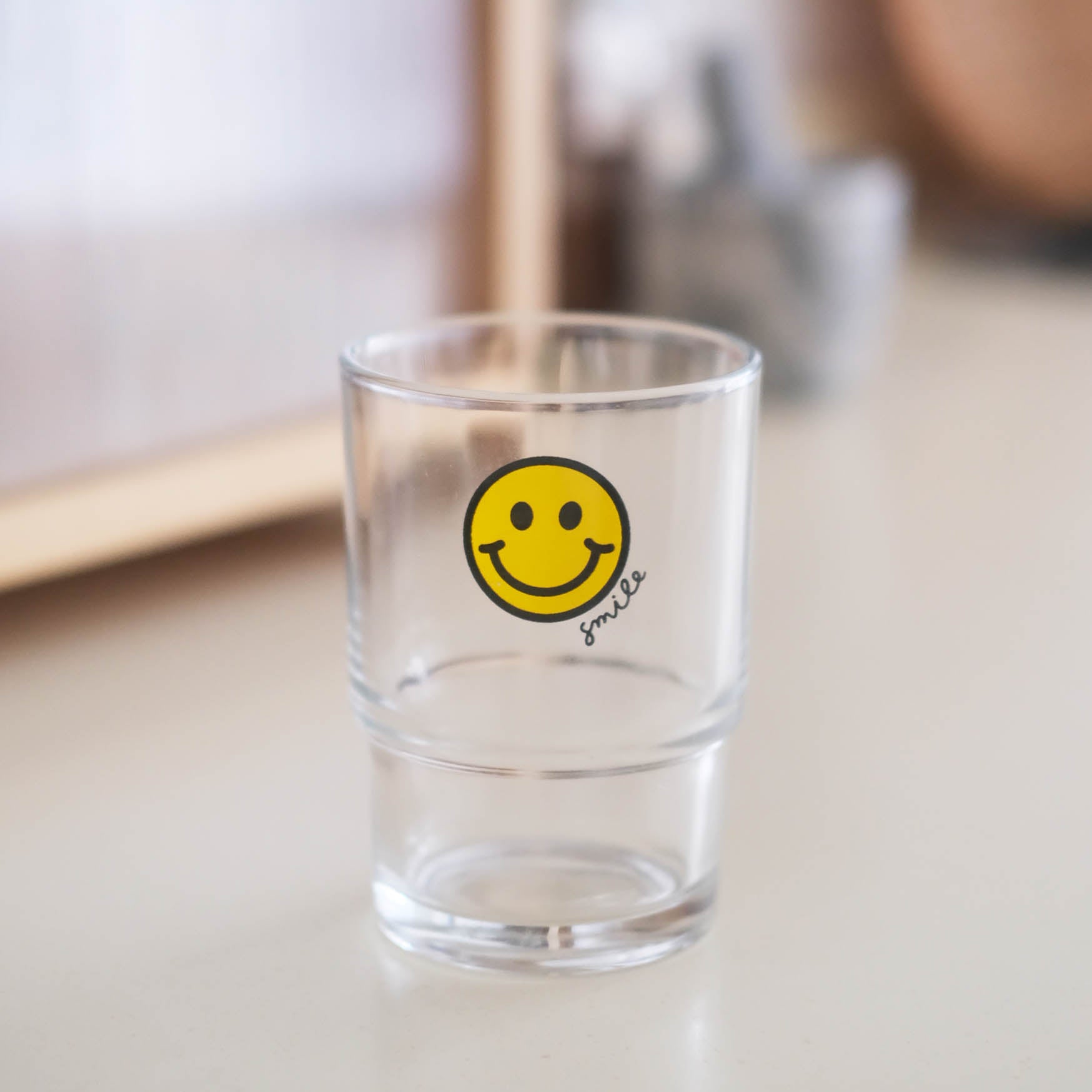Smiley Face Glass Cup