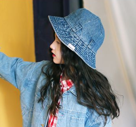 90s denim cheap bucket hat