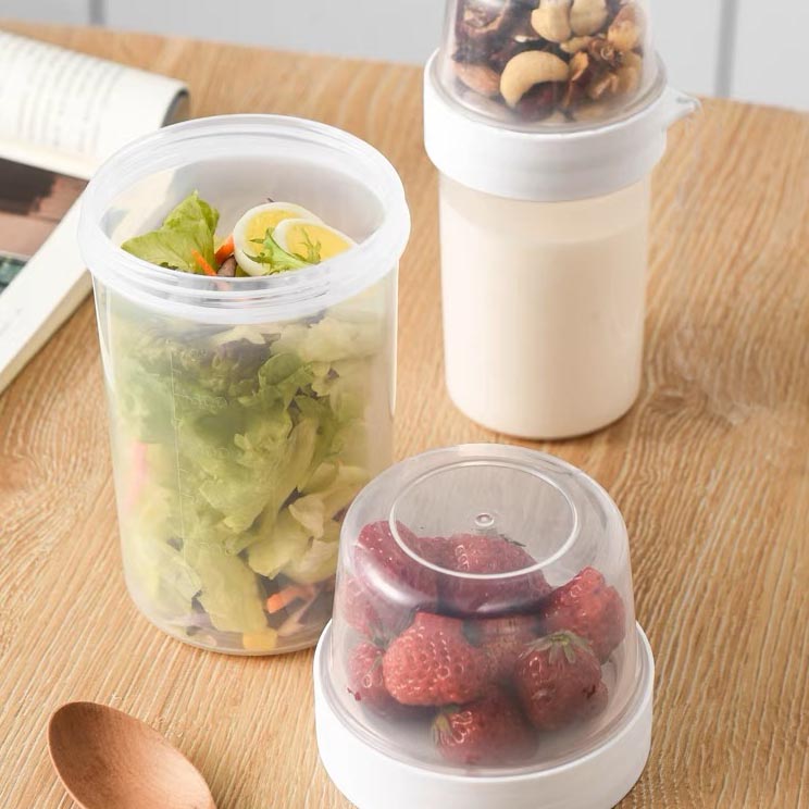 2 Way Container for Salads Snacks