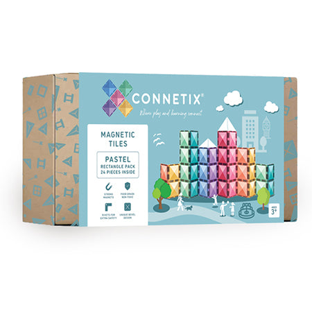 Connetix Tiles - Pastel Rectangle 24 Piece Pack *Latest!*