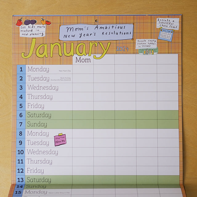 Mom's Family Wall Calendar 2024: This Year, Mom Is Going to Keep Track of Stuff!
