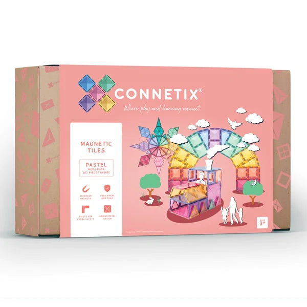 Connetix Tiles - Pastel 202 Piece Mega Pack *value for money*