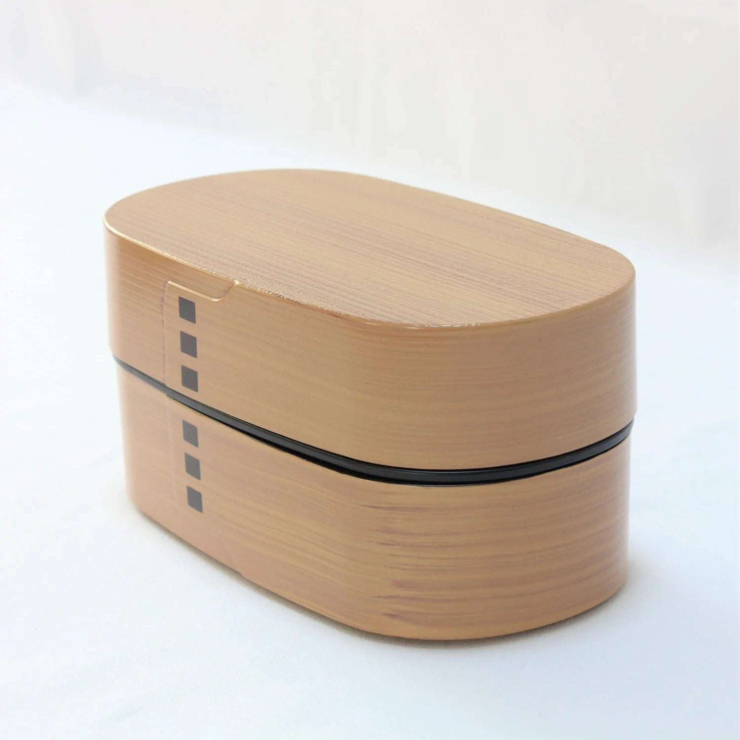 Japanese Wood Tone 2-Tier Bento Box