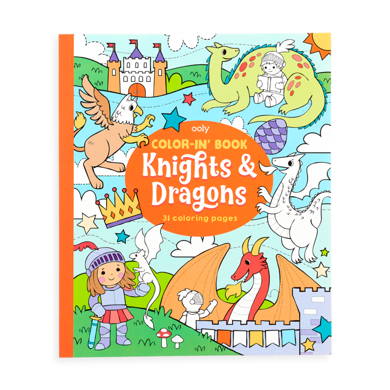 Knights and Dragons Coloring Book - Oh Happy Fry - we ship worldwide