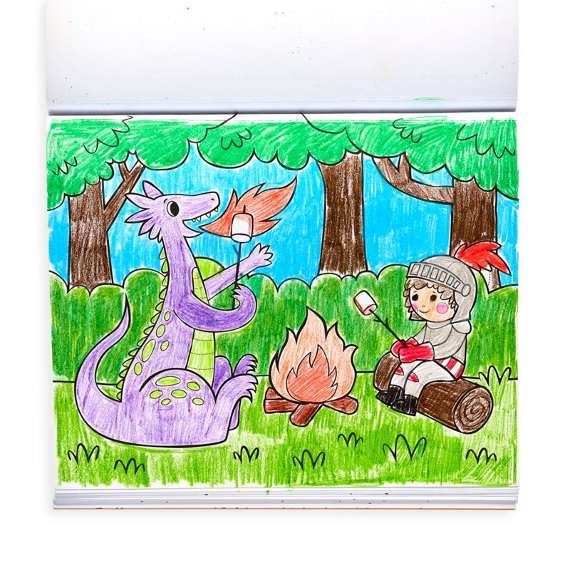 Knights and Dragons Coloring Book - Oh Happy Fry - we ship worldwide