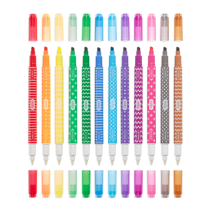 Make No Mistake Erasable Markers (Set of 12) - Oh Happy Fry - we ship worldwide