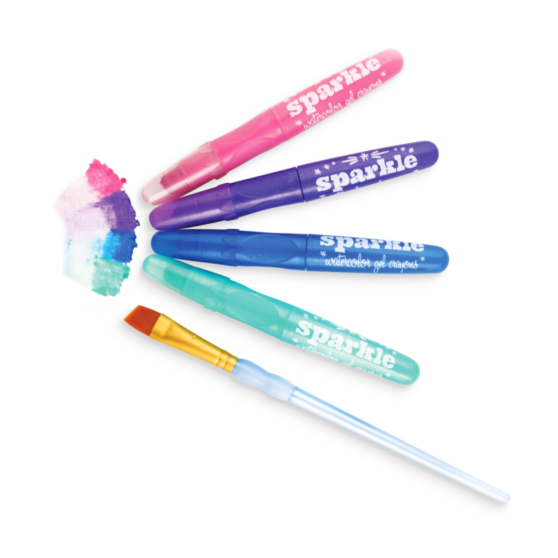 Rainbow Sparkle Watercolor Gel Crayons (Set of 12)