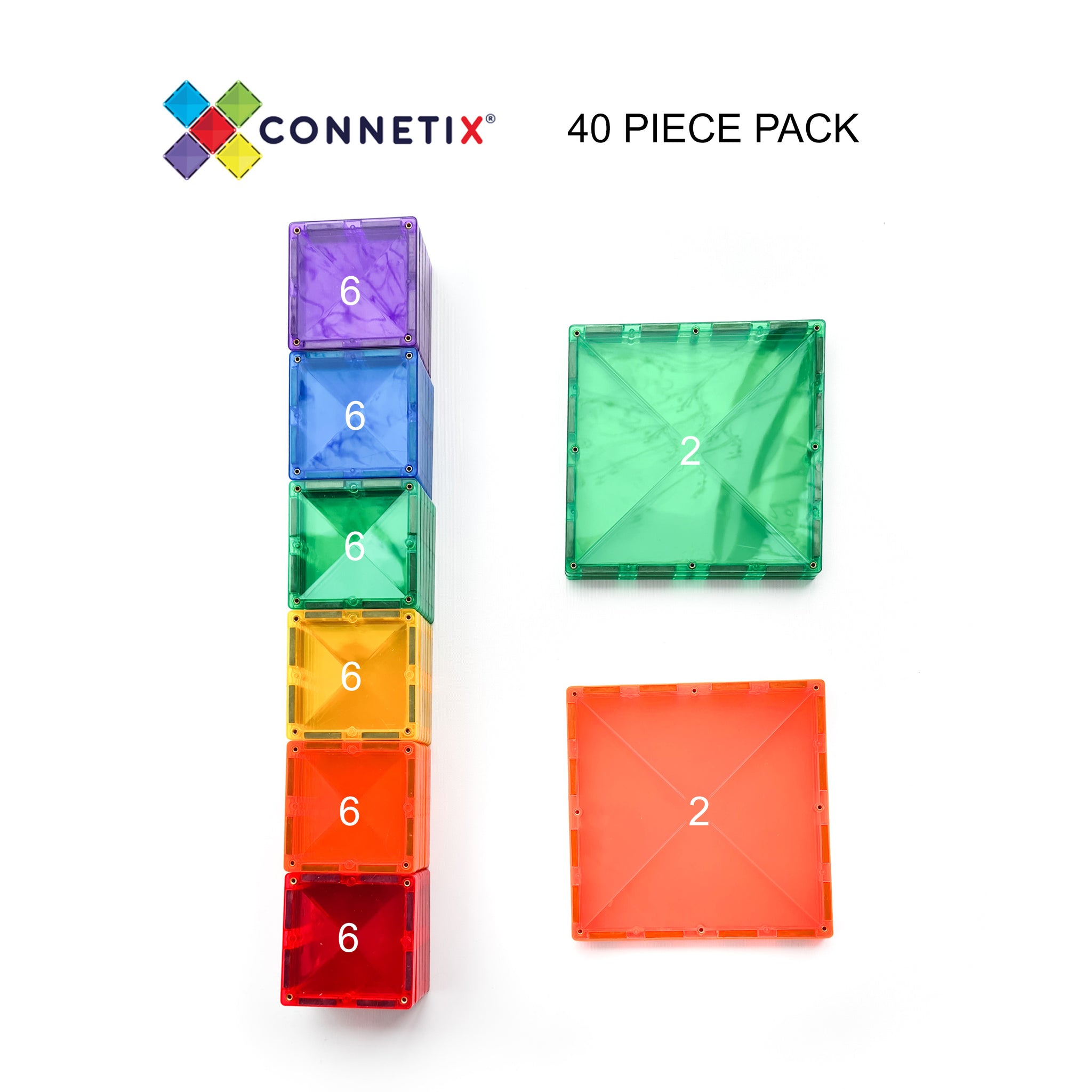 Connetix Tiles - Rainbow Expansion 40pc Pack