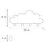 Grey Big Cloud & 20 Rain drops - Oh Happy Fry - we ship worldwide