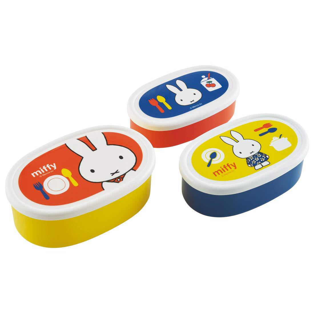 Miffy Oval Bento Box - Set of 3