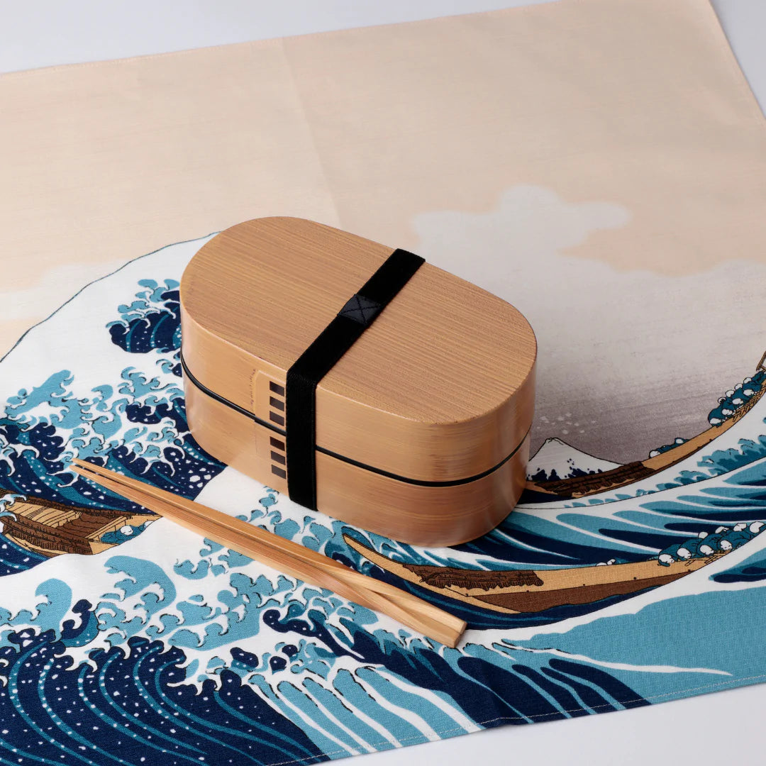 Japanese Wood Tone 2-Tier Bento Box