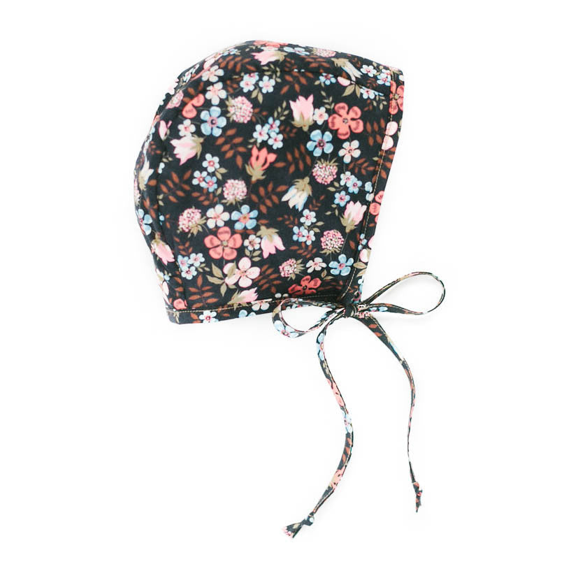 Cotton Liberty Bonnet - Midnight Bloom - Oh Happy Fry - we ship worldwide