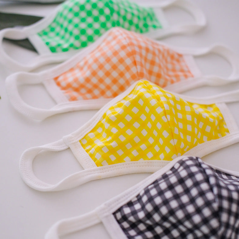 PREORDER Cotton Gingham Mask (mid June delivery) - Oh Happy Fry - we ship worldwide