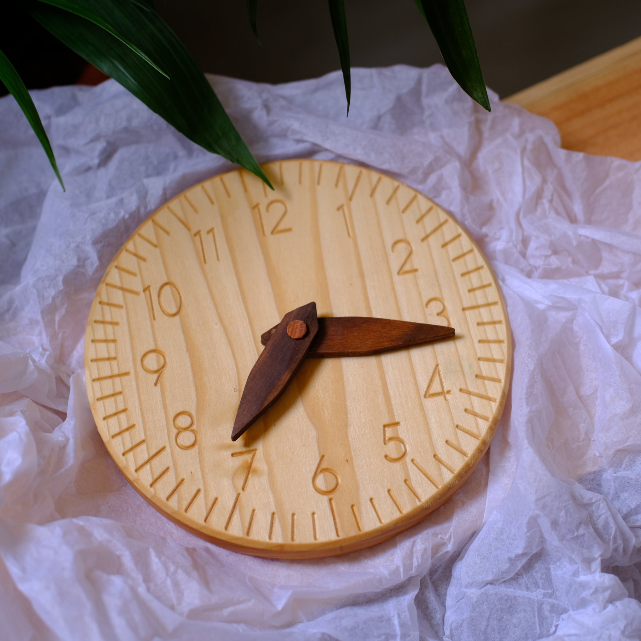 Natural Wooden Clock