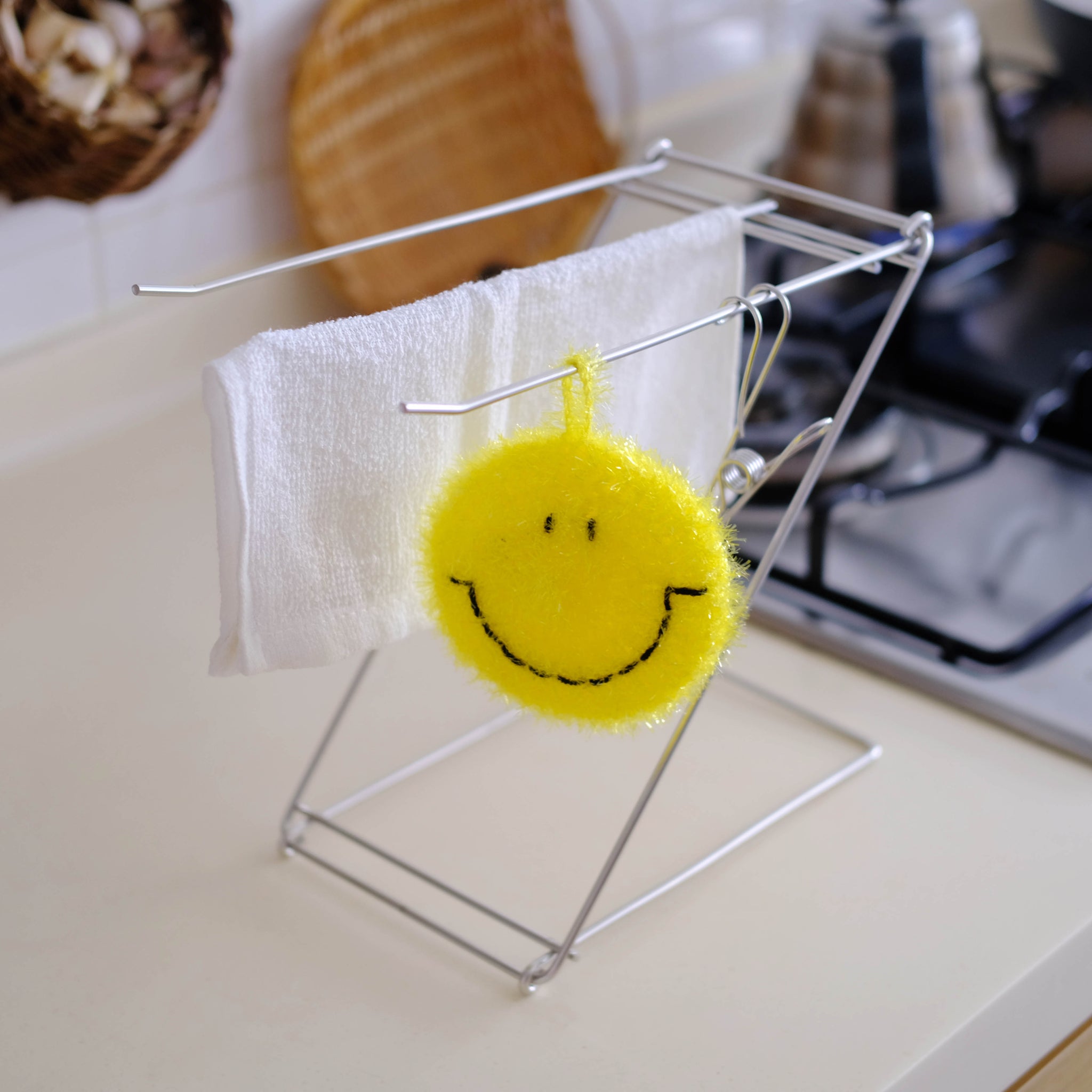 Crocheted Dish Sponge - Smiling Face