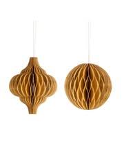 Honeycomb Paper Hanging Decoration - Kraft