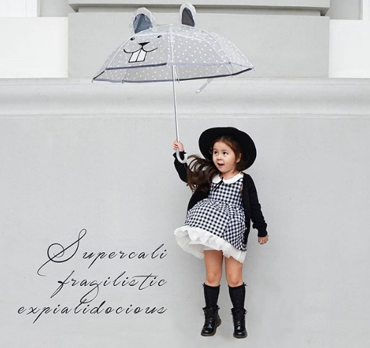 Bloomingville Mini Umbrella Clear Face Plastic Ears - Oh Happy Fry - we ship worldwide