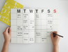 Large Monthly Planner - 2 colours - Oh Happy Fry - we ship worldwide