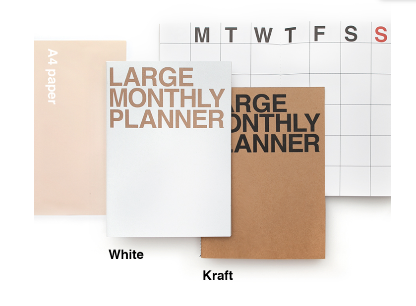 Large Monthly Planner - 2 colours - Oh Happy Fry - we ship worldwide