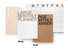 Large Monthly Planner - 2 colours - Oh Happy Fry - we ship worldwide