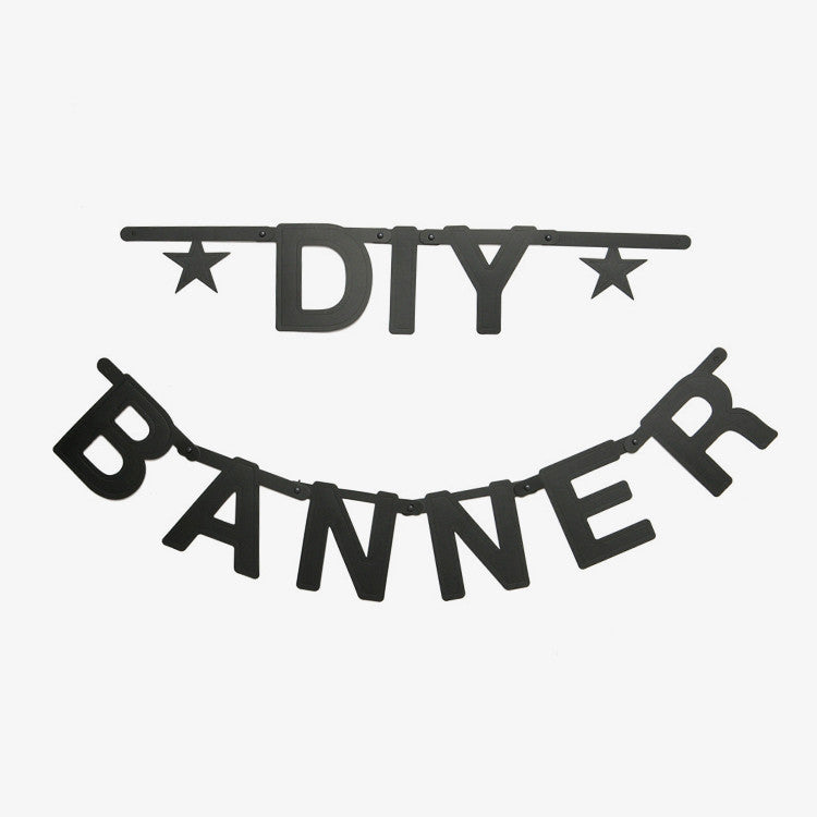 Black DIY Word Banner - Oh Happy Fry - we ship worldwide
