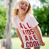 All Kids Are Cool T-shirt - Red - Oh Happy Fry - we ship worldwide