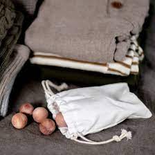 Cedar balls in Cotton Bag