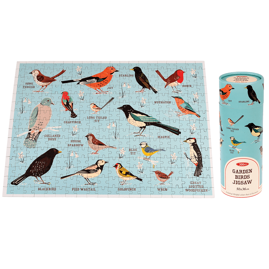 Garden Birds 300- Piece Puzzle In A Tube