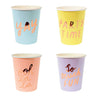 Typographic Party Cups - Oh Happy Fry - we ship worldwide