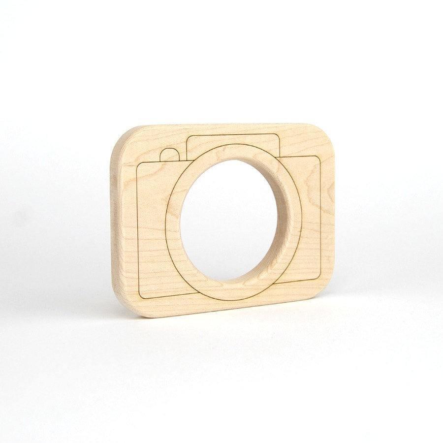 Wood Toy Camera Teether - Oh Happy Fry - we ship worldwide