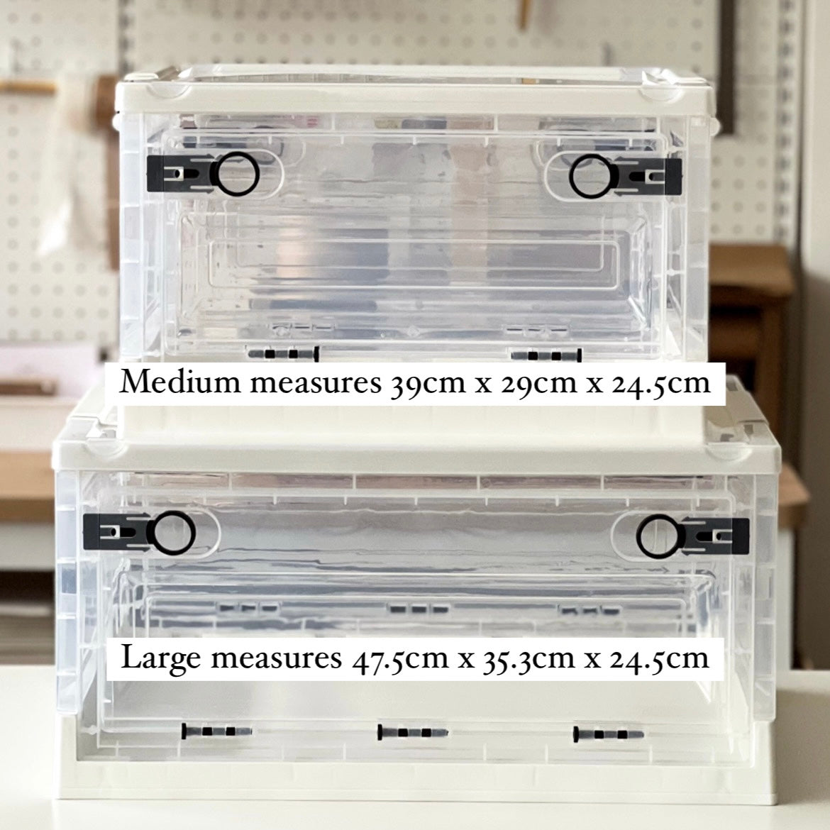Clear Drop-Front Storage Box - 2 Sizes