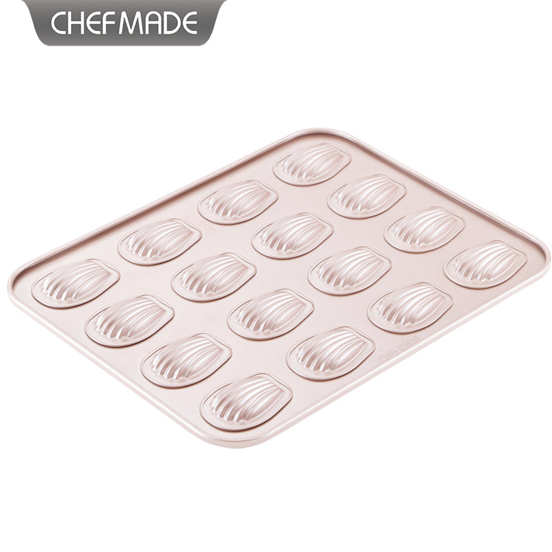 Chefmade Mini Madeleine Mold Cake Pan (16-Cavity）