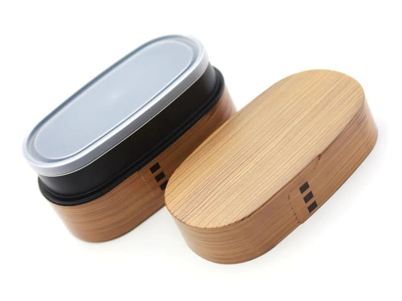 Japanese Wood Tone 2-Tier Bento Box