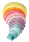 Wooden Grimm's 12 Piece Pastel Rainbow Tunnel - Oh Happy Fry - we ship worldwide
