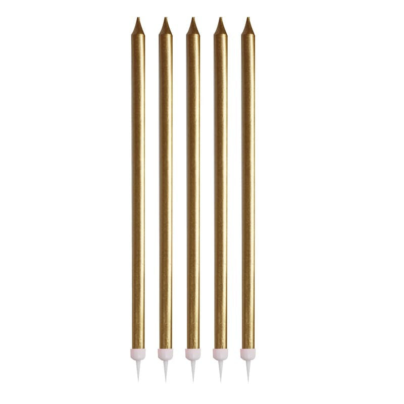 Gold Tall Candle - Oh Happy Fry - we ship worldwide
