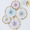Gold Foiled Pastel Fan Garland - Oh Happy Fry - we ship worldwide
