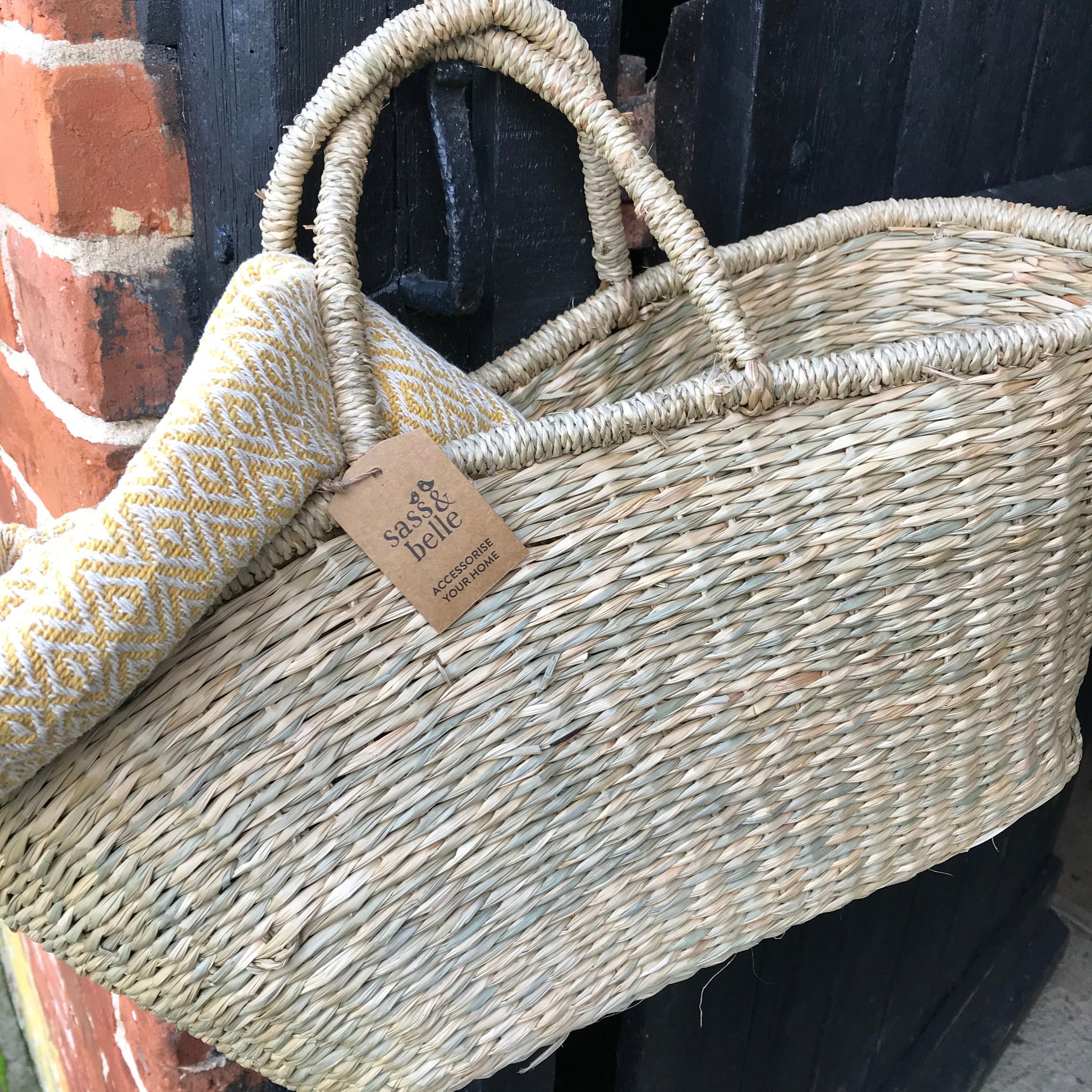 Woven Seagrass Shopper Basket