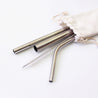 4-piece Stainless Steel Drinking Straw + Brush set - Oh Happy Fry - we ship worldwide