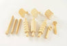 Wooden Playdough Tool Kit - 12 pieces - Oh Happy Fry - we ship worldwide