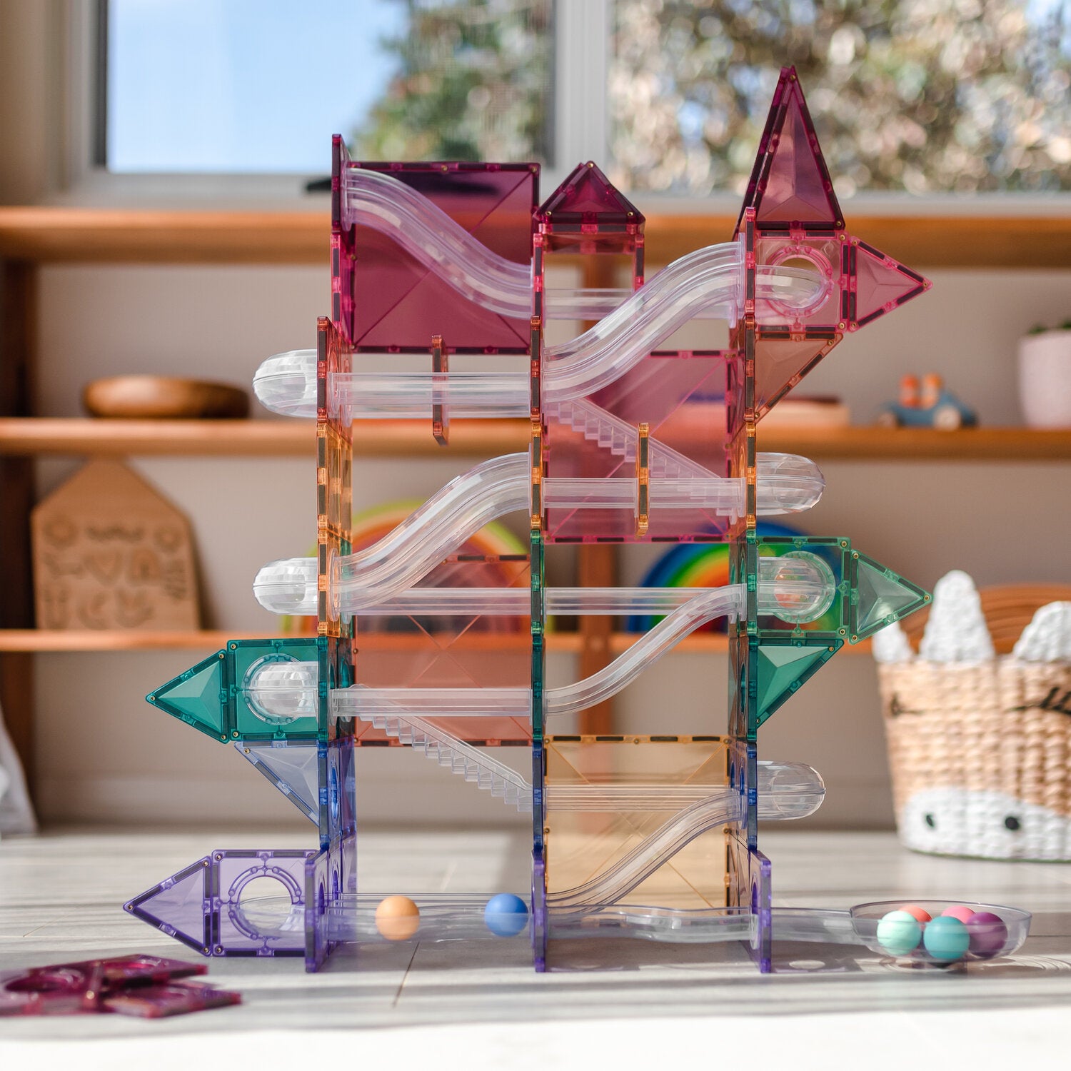 Connetix Tiles - Pastel Ball Run 106pc Pack *Popular*