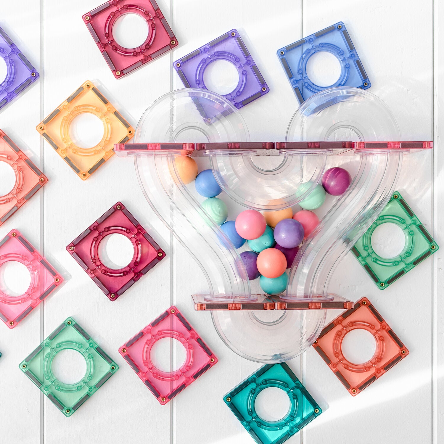 Connetix Tiles - Pastel Ball Run 106pc Pack *Popular*